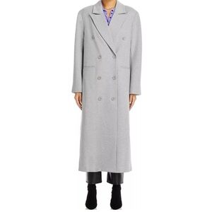 GOOD AMERICAN size SMALL boyfriend stretch grey trench coat